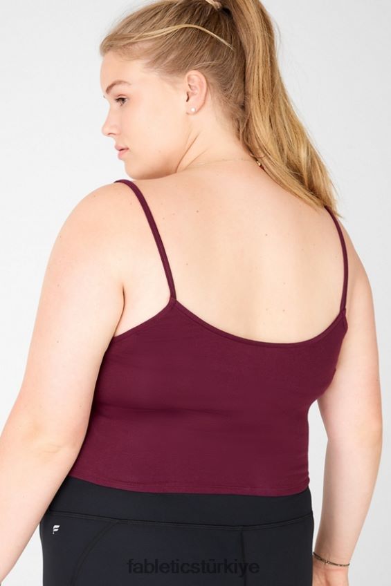 tr Fabletics kadınlar melanie mahsul tankı Porto şarabı 40R06B2364