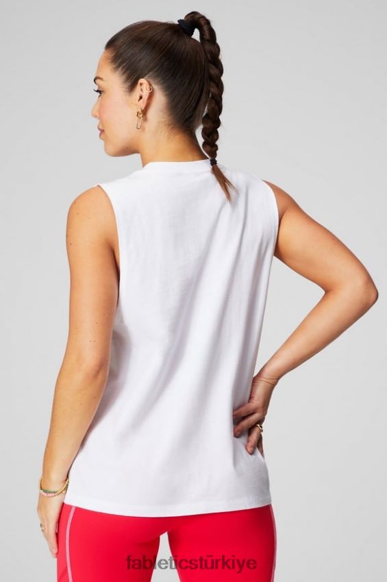 tr Fabletics kadınlar micah kas tankı klasik beyaz/bayrak grafiği 40R06B2170