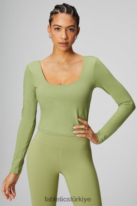 tr Fabletics kadınlar oasis twist yerleşik sütyen uzun kollu üst Vaktini boşa harcamak 40R06B2196