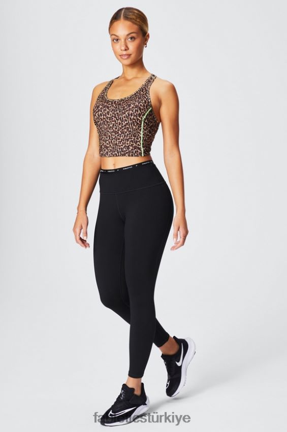 tr Fabletics kadınlar phoenix lite yarışçı sırtı tankı dalgalı çita/vurgulayıcı 40R06B2181
