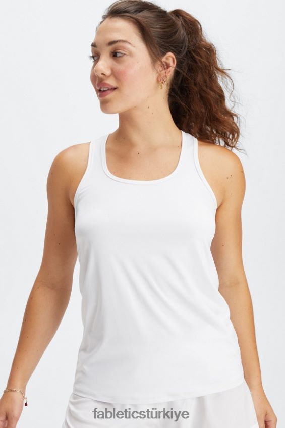tr Fabletics kadınlar phoenix lite yarışçı sırtı tankı parlak beyaz 40R06B2188