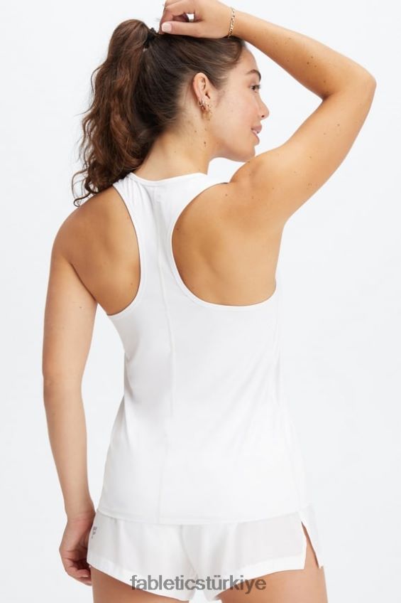 tr Fabletics kadınlar phoenix lite yarışçı sırtı tankı parlak beyaz 40R06B2188
