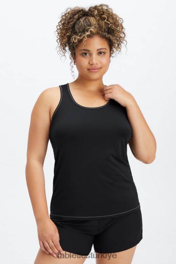tr Fabletics kadınlar phoenix lite yarışçı sırtı tankı siyah 40R06B2187