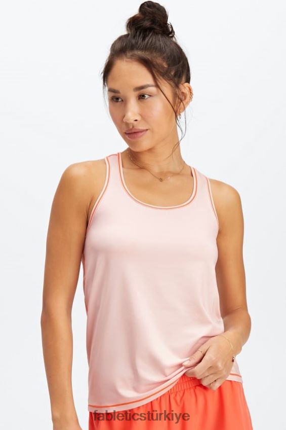 tr Fabletics kadınlar phoenix lite yarışçı sırtı tankı yumuşak kabuk/portakal nektarı 40R06B2184