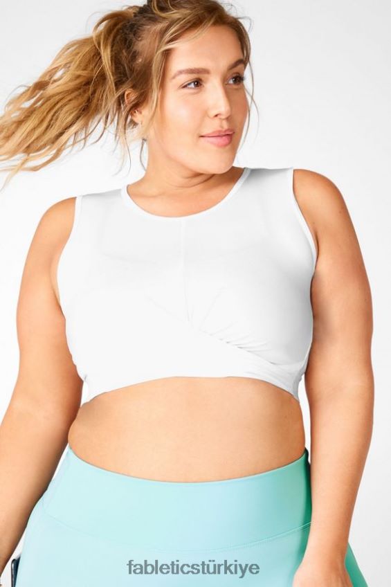 tr Fabletics kadınlar pia powertouch hafif ön bükümlü tank beyaz 40R06B2391