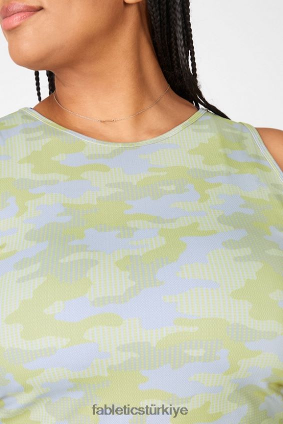 tr Fabletics kadınlar ressler mahsul tankı gri toplu iğne nokta kamuflajı 40R06B2347