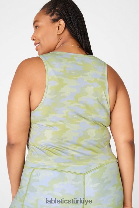 tr Fabletics kadınlar ressler mahsul tankı gri toplu iğne nokta kamuflajı 40R06B2347
