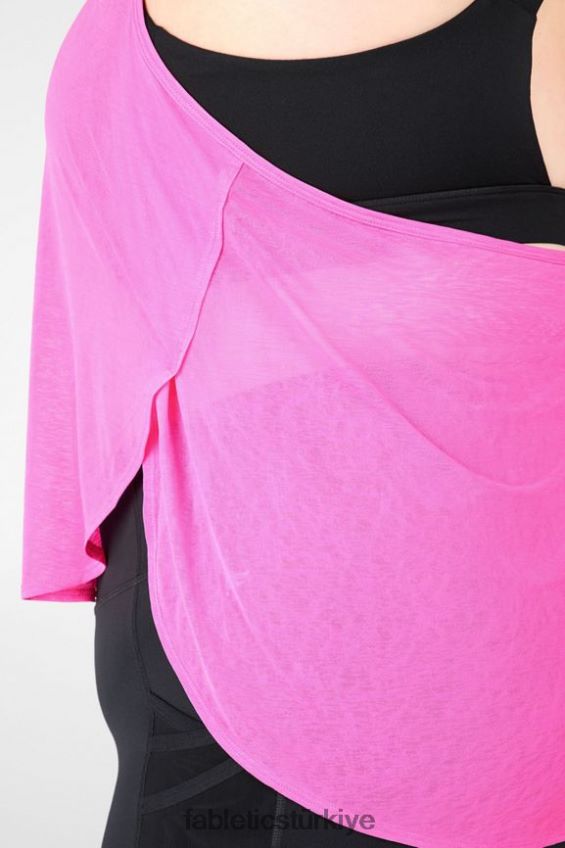 tr Fabletics kadınlar ryan yerleşik sütyen tankı floresan pembe/siyah 40R06B2383