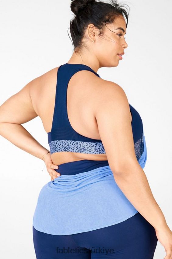 tr Fabletics kadınlar ryan yerleşik sutyen tankı ii donanma/marina benekli 40R06B2379