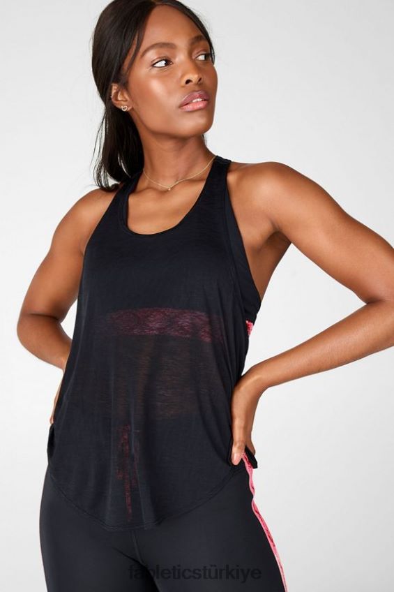 tr Fabletics kadınlar ryan yerleşik sutyen tankı ii siyah/hurma pitonu 40R06B2377