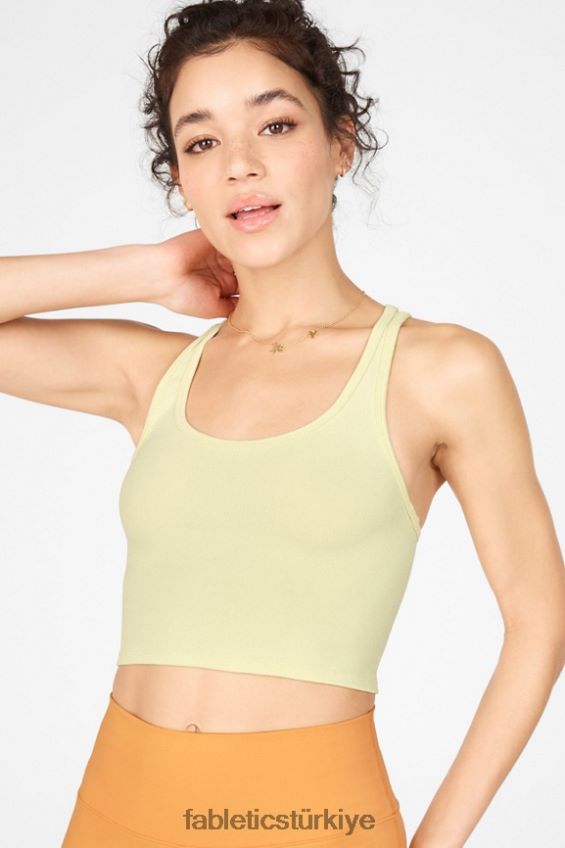 tr Fabletics kadınlar rylee heykel örgüsü atlet limon kreması 40R06B2338