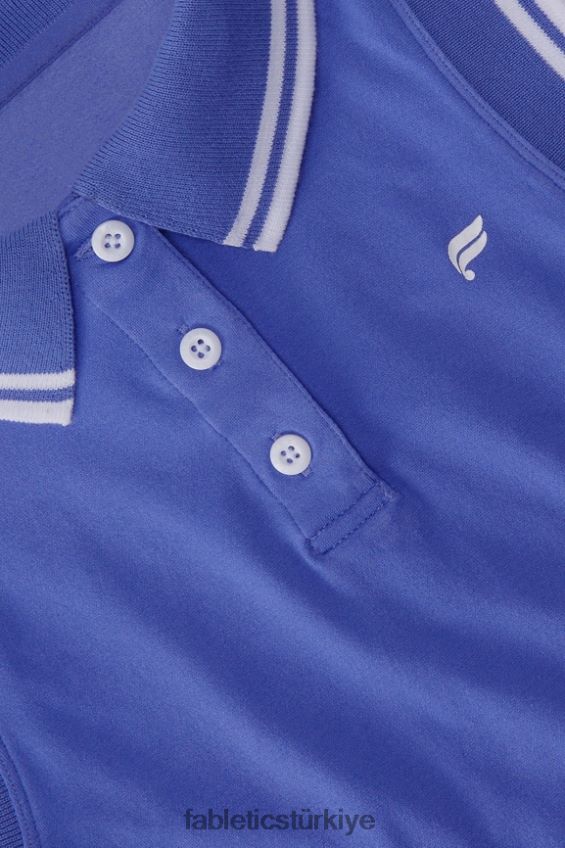 tr Fabletics kadınlar sorunsuz polo tankı Cezayir menekşesi panç/klasik beyaz 40R06B2167