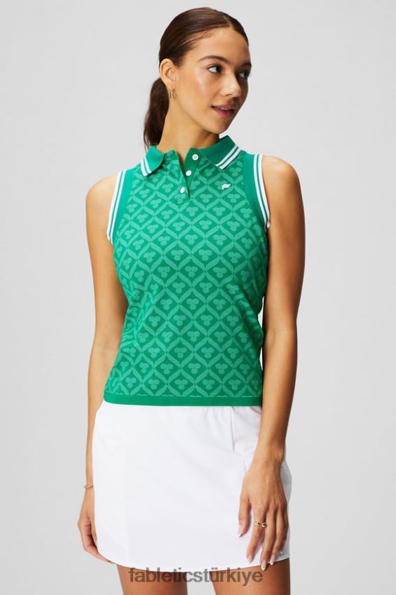 tr Fabletics kadınlar sorunsuz polo tankı fairway şato jakarlı 40R06B2166