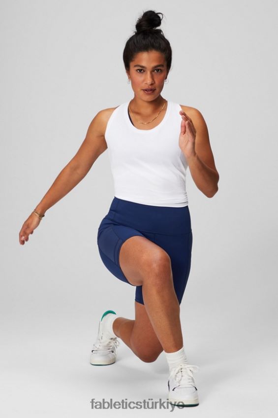 tr Fabletics kadınlar tüy teknolojili yarışçı sırtı tankı klasik beyaz 40R06B2138