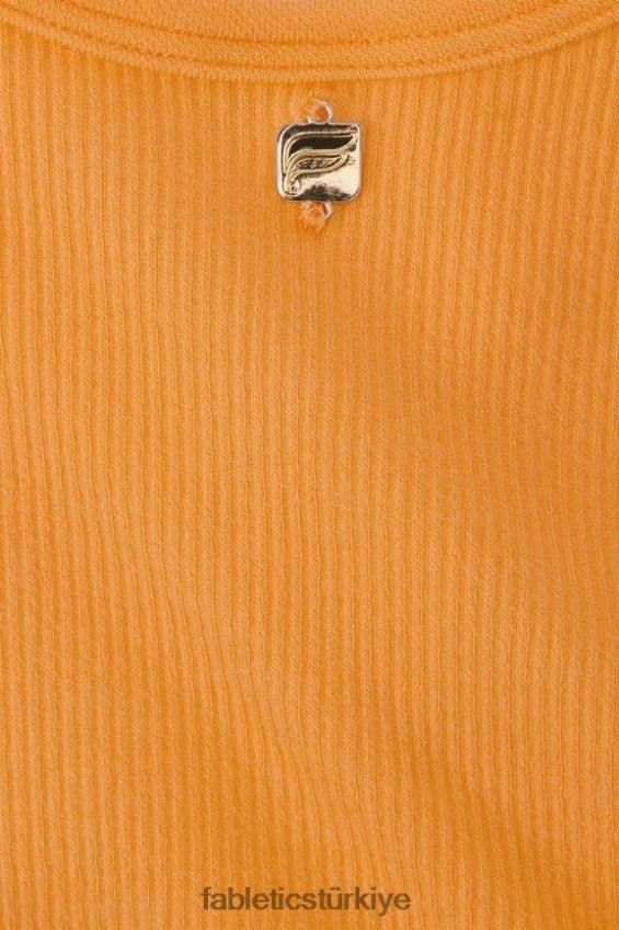 tr Fabletics kadınlar v yakalı mahsul tankı çöl güneşi 40R06B2199