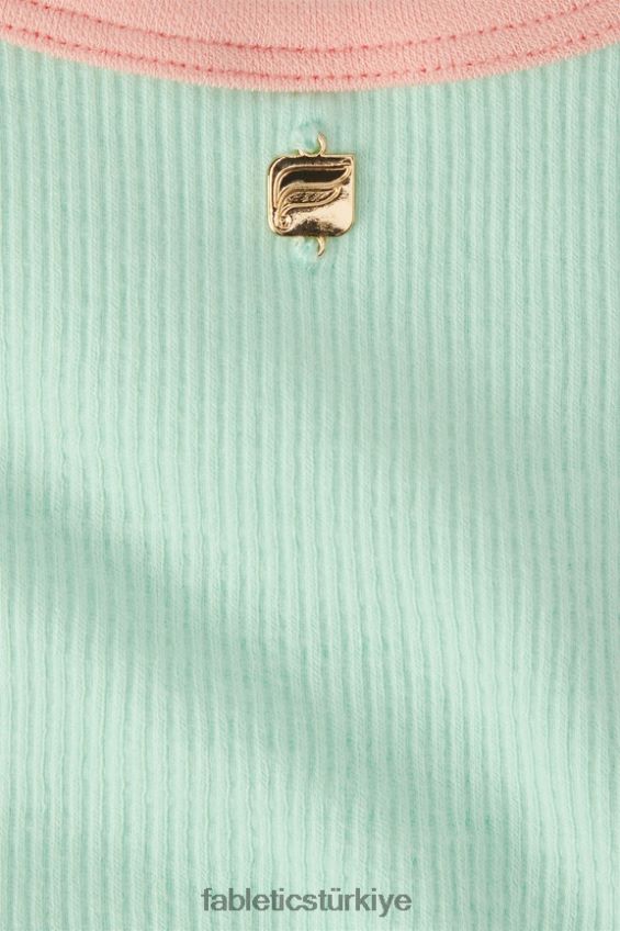 tr Fabletics kadınlar v yakalı mahsul tankı puslu körfez/şeftali öpücüğü 40R06B2200