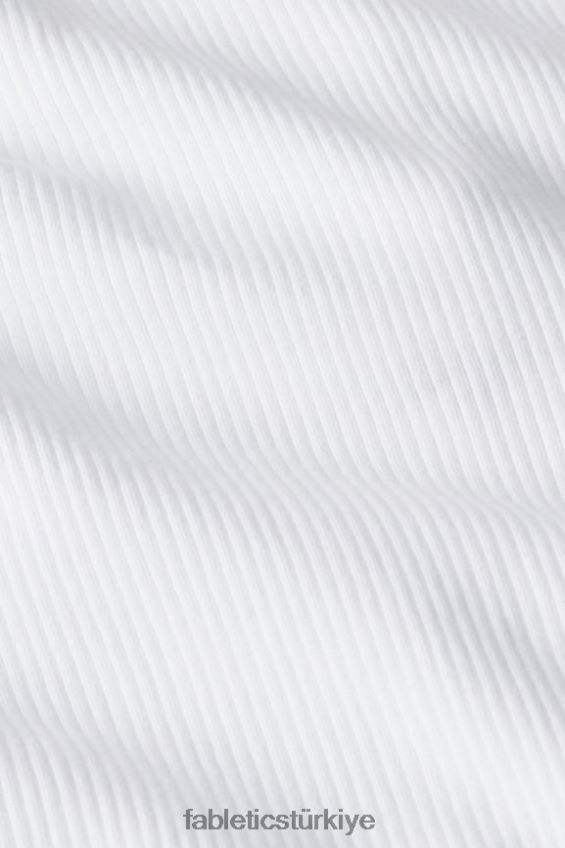 tr Fabletics kadınlar yüksek boyunlu kaburga tankı klasik beyaz 40R06B2141