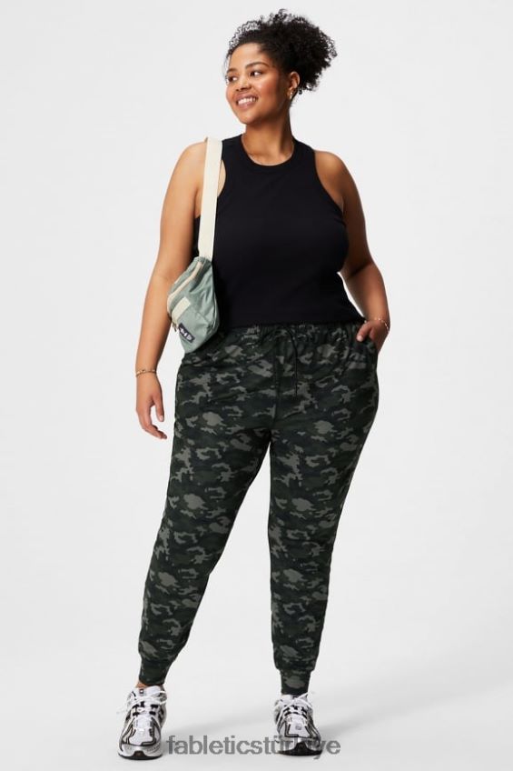 tr Fabletics kadınlar yüksek boyunlu kaburga tankı siyah 40R06B2146