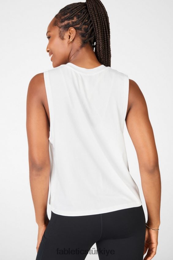 tr Fabletics kadınlar yeşim kas tankı beyaz 40R06B2348