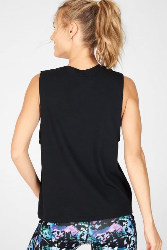 tr Fabletics kadınlar yeşim kas tankı siyah 40R06B2350