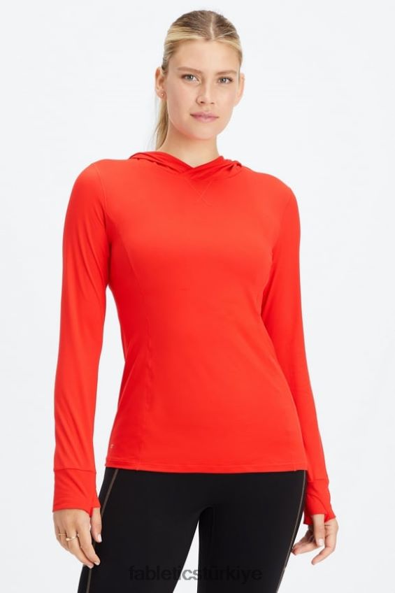 tr Fabletics kadınlar anka kuşu koşu kapşonlu elektrikli kiraz 40R06B2465