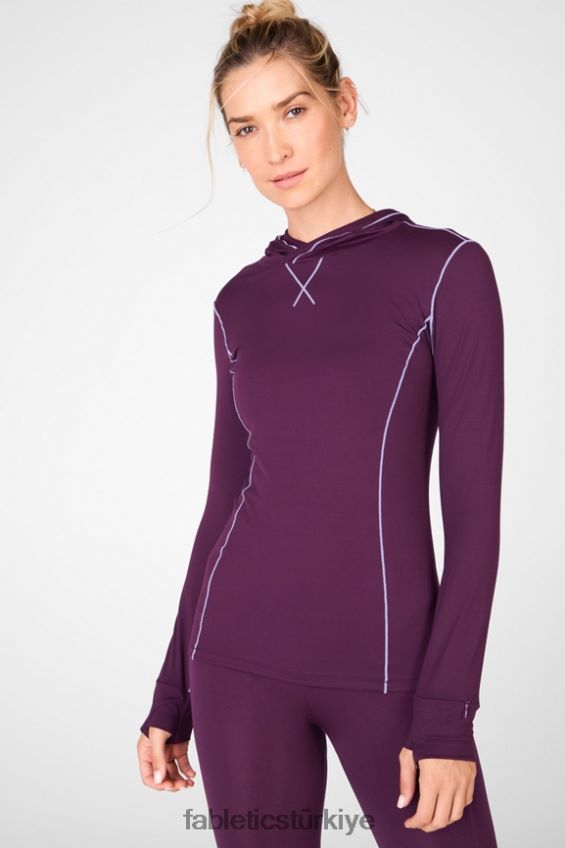 tr Fabletics kadınlar anka kuşu koşu kapşonlu erik mükemmel/menekşe 40R06B2471