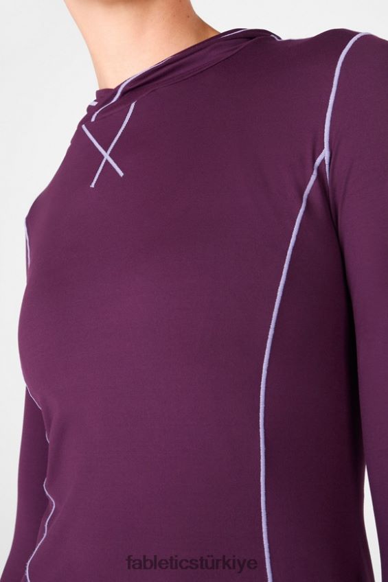 tr Fabletics kadınlar anka kuşu koşu kapşonlu erik mükemmel/menekşe 40R06B2471