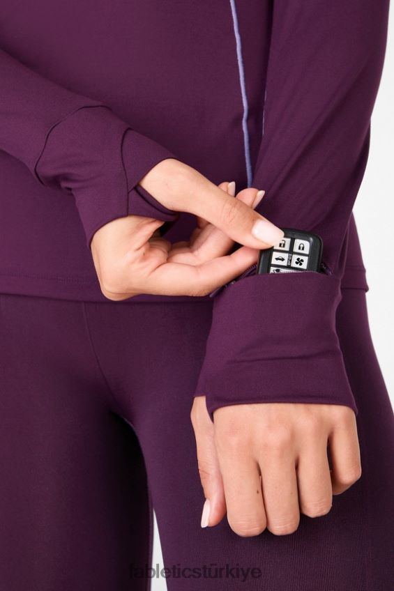 tr Fabletics kadınlar anka kuşu koşu kapşonlu erik mükemmel/menekşe 40R06B2471