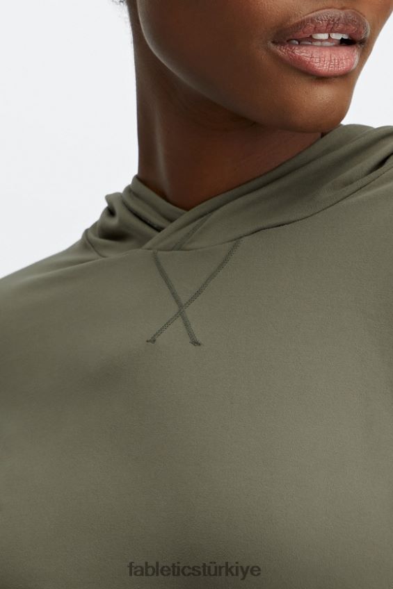 tr Fabletics kadınlar anka kuşu koşu kapşonlu kayrak yeşili 40R06B2469