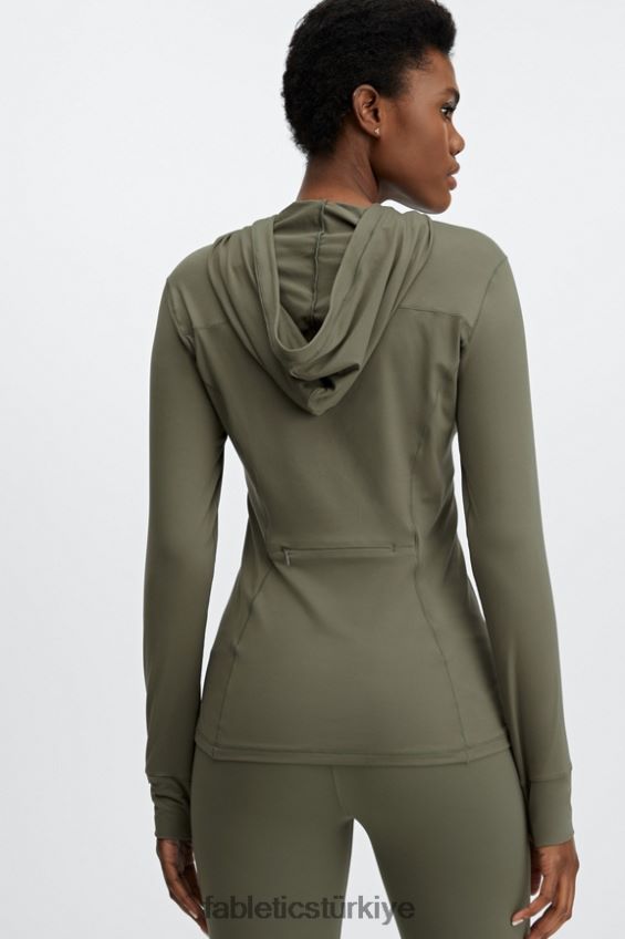 tr Fabletics kadınlar anka kuşu koşu kapşonlu kayrak yeşili 40R06B2469