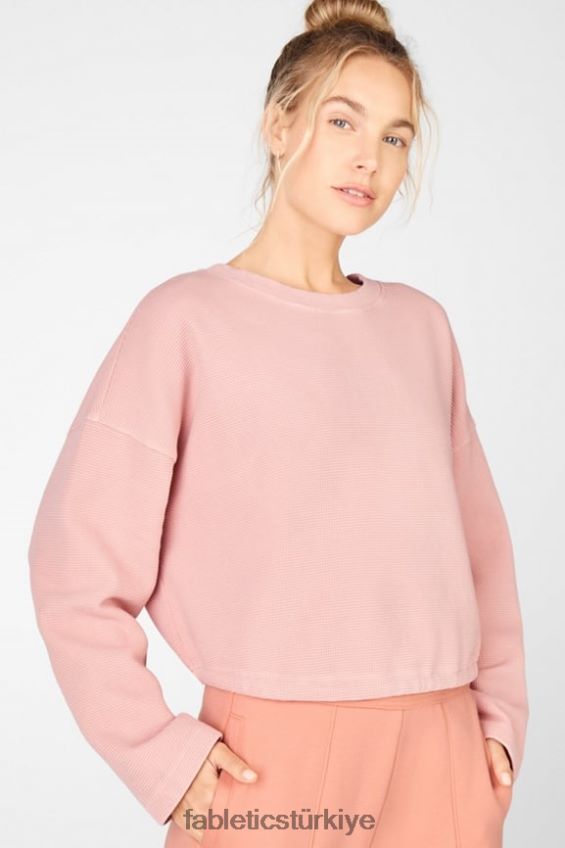 tr Fabletics kadınlar anna bağlamalı sweatshirt toskana kili 40R06B2711