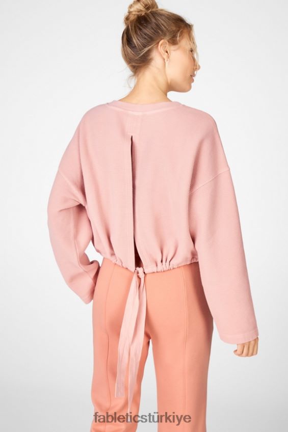 tr Fabletics kadınlar anna bağlamalı sweatshirt toskana kili 40R06B2711