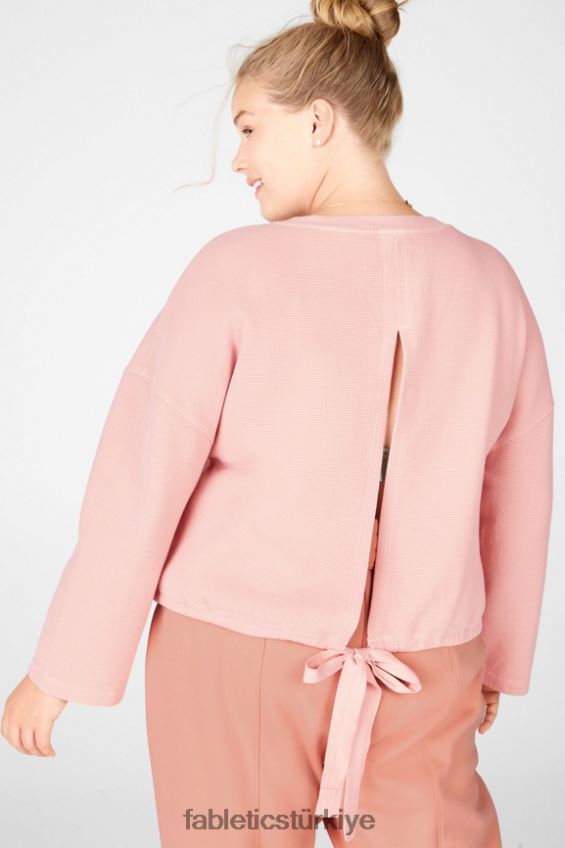 tr Fabletics kadınlar anna bağlamalı sweatshirt toskana kili 40R06B2712