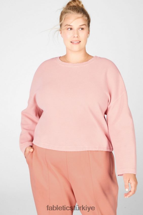 tr Fabletics kadınlar anna bağlamalı sweatshirt toskana kili 40R06B2712