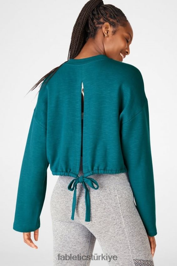 tr Fabletics kadınlar bağlamalı sweatshirt fiyort 40R06B2536