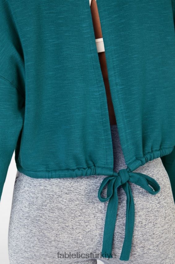 tr Fabletics kadınlar bağlamalı sweatshirt fiyort 40R06B2536