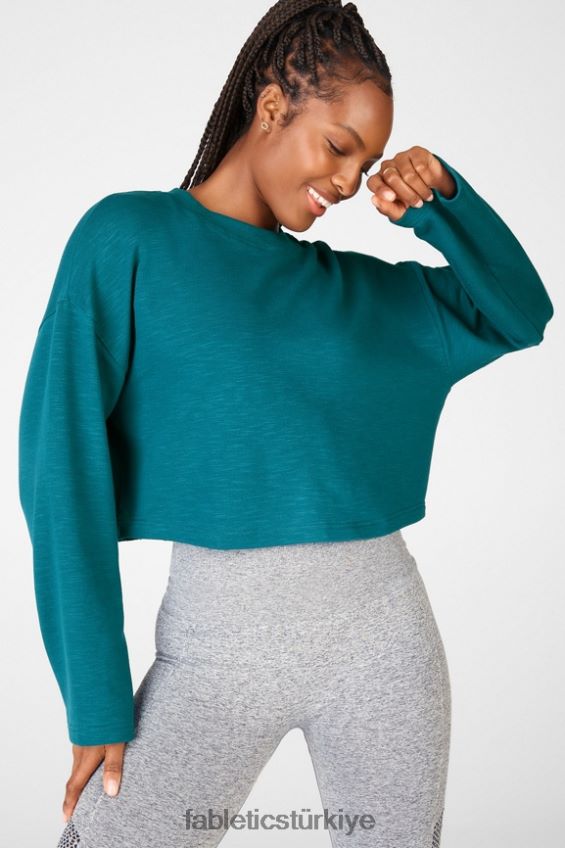tr Fabletics kadınlar bağlamalı sweatshirt fiyort 40R06B2536