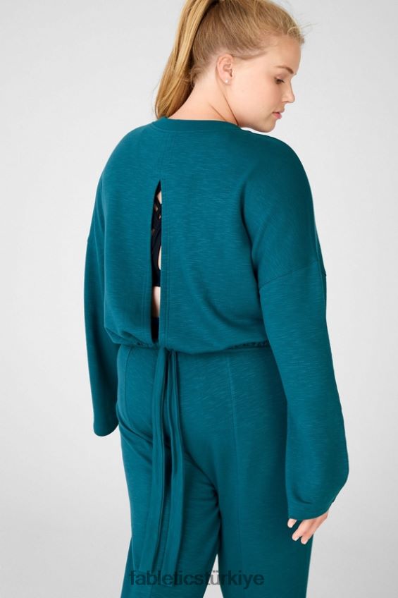 tr Fabletics kadınlar bağlamalı sweatshirt fiyort 40R06B2537