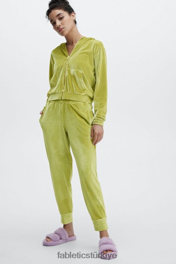 tr Fabletics kadınlar donna kadife kapşonlu altın yaprak 40R06B2506