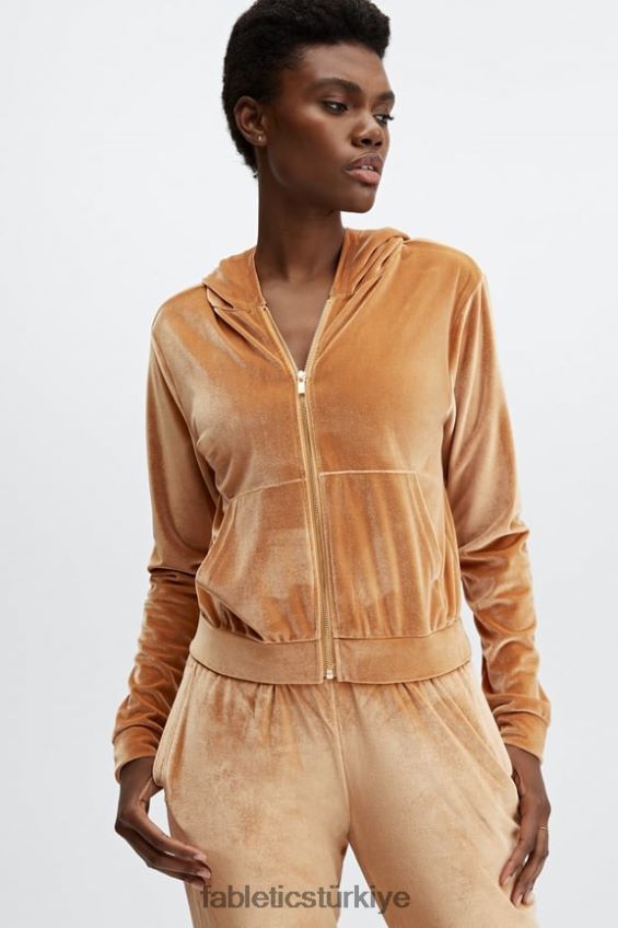 tr Fabletics kadınlar donna kadife kapşonlu hafif bal 40R06B2505