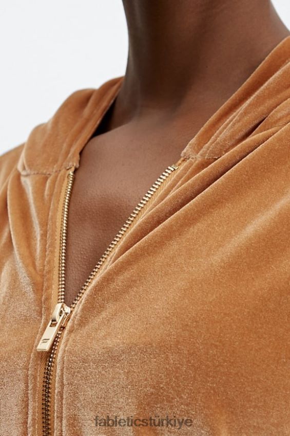 tr Fabletics kadınlar donna kadife kapşonlu hafif bal 40R06B2505