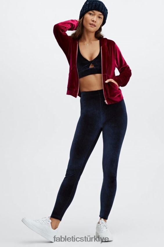 tr Fabletics kadınlar donna kadife kapşonlu kiraz patlaması 40R06B2508