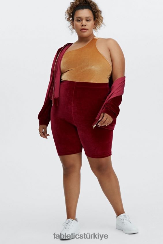 tr Fabletics kadınlar donna kadife kapşonlu kiraz patlaması 40R06B2509