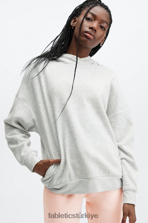 tr Fabletics kadınlar eko cepli kapşonlu açık melanj gri 40R06B2514
