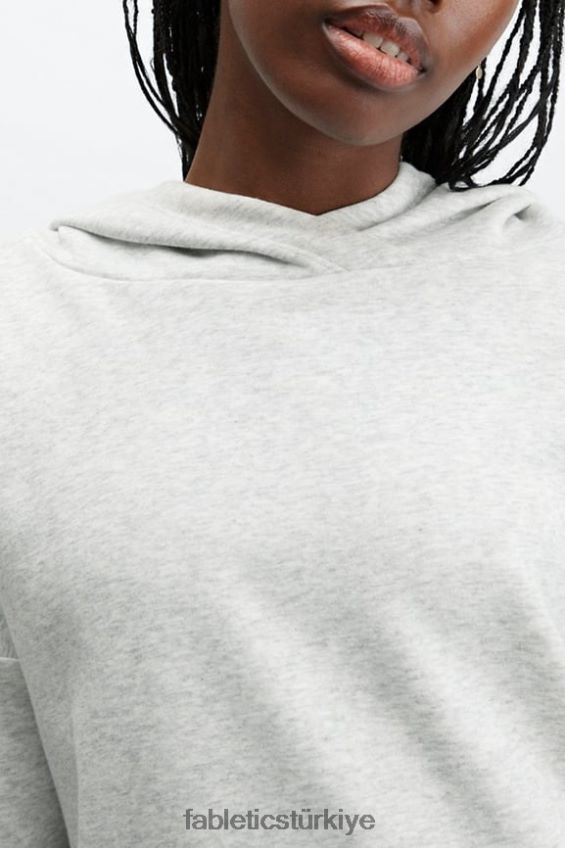 tr Fabletics kadınlar eko cepli kapşonlu açık melanj gri 40R06B2514