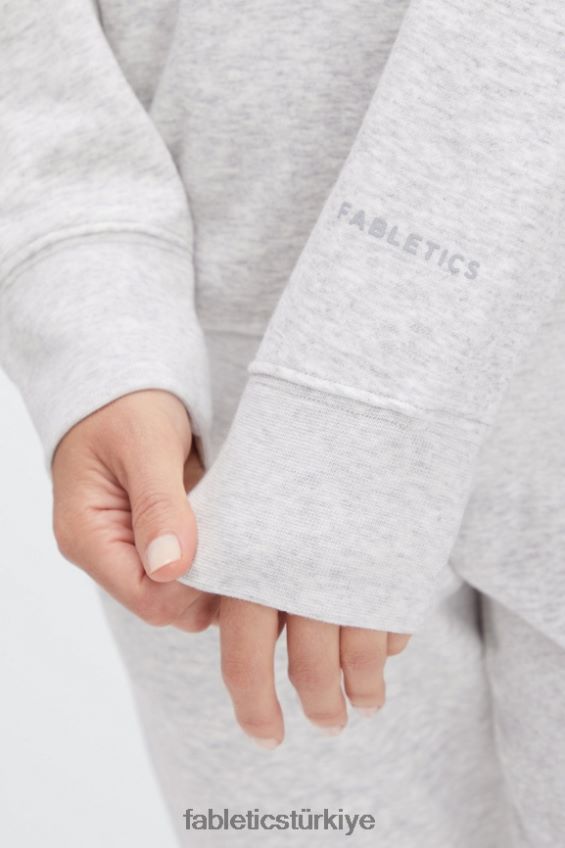 tr Fabletics kadınlar eko go-to kapşonlu açık gri funda 40R06B2517