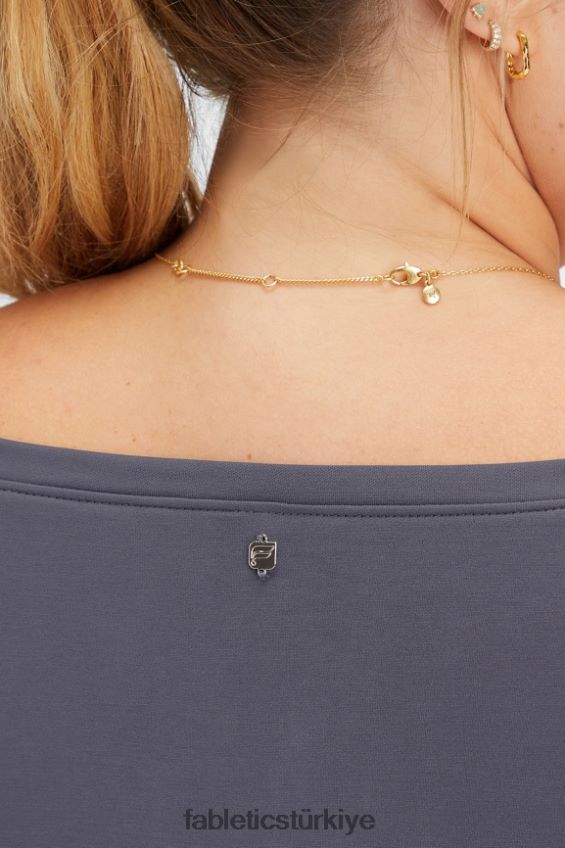 tr Fabletics kadınlar eko şık örgü kayık yakalı kazak kalaylı 40R06B2438