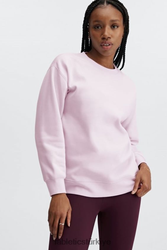 tr Fabletics kadınlar eko sıfır yaka sweatshirt buzlu lavanta 40R06B2477