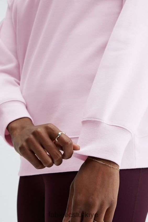 tr Fabletics kadınlar eko sıfır yaka sweatshirt buzlu lavanta 40R06B2477