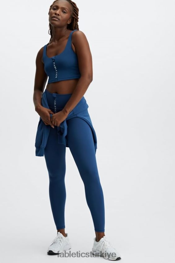 tr Fabletics kadınlar eko sıfır yaka sweatshirt lacivert şakayık/soluk kot 40R06B2479